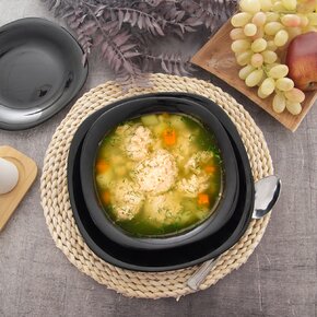 Hluboký talíř LUNA black 21,5x21,5 cm