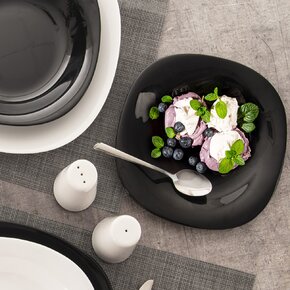 Dezertní talíř LUNA black 20x20 cm