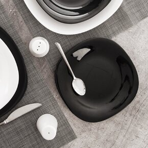 Dezertní talíř LUNA black 20x20 cm