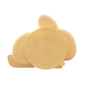 Dělený dětský talíř zajíček 23x18 cm