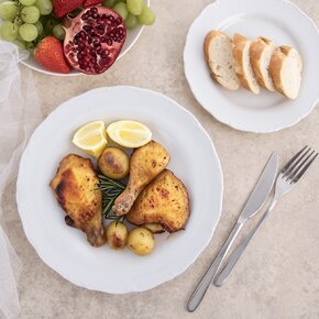 Mělký talíř MONA lem pr. 24,5 cm