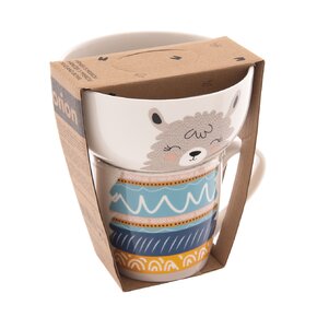 Hrnek s miskou lama 0,35 l