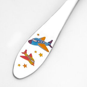 Polévková dětská lžíce letadla 1 ks