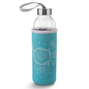 Láhev s víčkem a temoobalem KVĚT 0,54 l