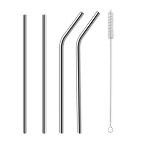 Nápojové brčko 4 ks s kartáčkem