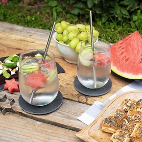 Nápojové brčko 4 ks s kartáčkem