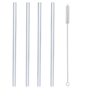 Nápojové brčko 4 ks s kartáčkem