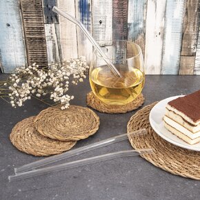 Nápojové brčko 4 ks s kartáčkem			