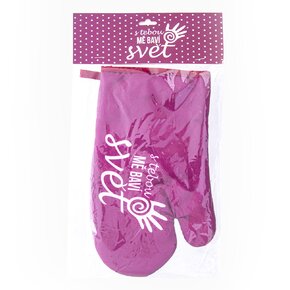 Kuchyňská chňapka S TEBOU MĚ BAVÍ SVĚT