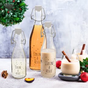 Láhev s klip uzávěrem VLOČKA 0,29 l 