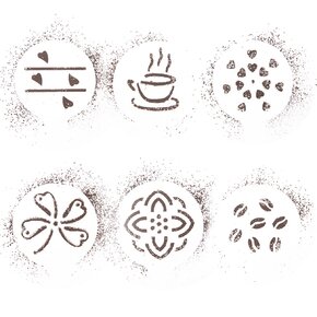 Zdobicí šablona na kávu set 6 ks