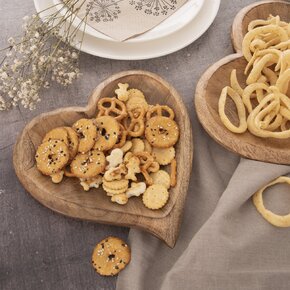 Servírovací tác MANGO srdce 20x20 cm