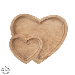 Servírovací tác dělený MANGO srdce 23x20 cm