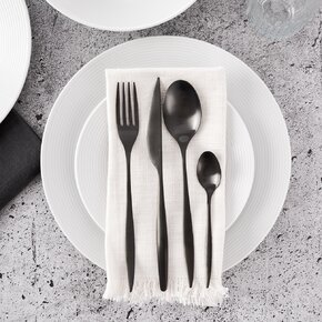 Jídelní příbory Matt black 24 dílů