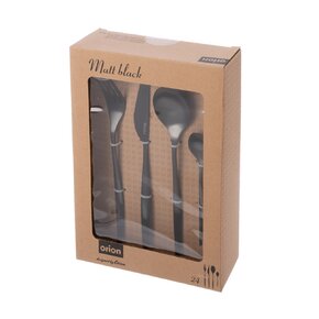 Jídelní příbory Matt black 24 dílů