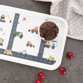 Servírovací dětský tác AUTA 30,5x21 cm