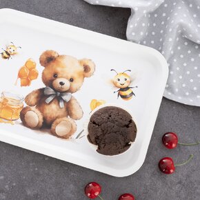 Servírovací dětský tác MEDVÍDEK 30,5x21 cm