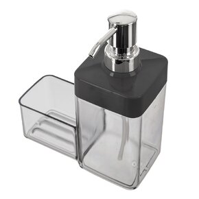 Dávkovač saponátu GREY s organizérem 0,56 l