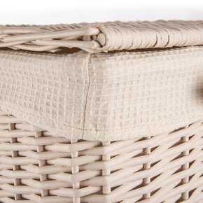 Prádelní koš s víkem béžový