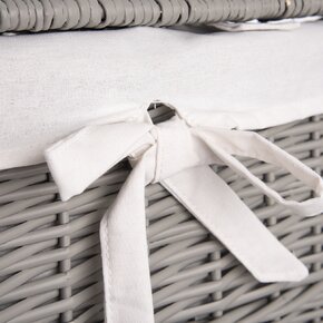 Prádelní koš s víkem šedý