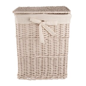 Prádelní koš s víkem béžový