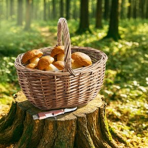 Piknikový koš s textilní vsadkou