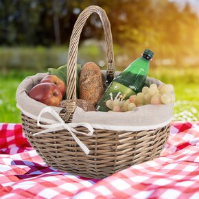 Piknikový koš s textilní vsadkou