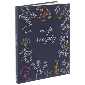 Kniha na recepty LOUKA modrá