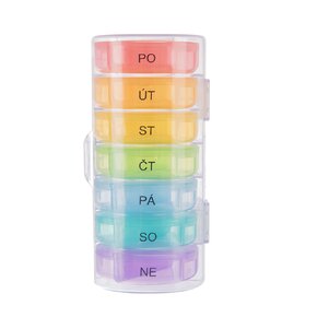 Organizér na léky týdenní 2 sekce s obalem