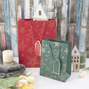 Dárková taška hvězda 18x10x23 cm 