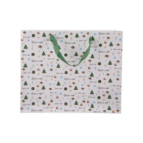 Dárková taška Šťastné a veselé 32x12x26 cm