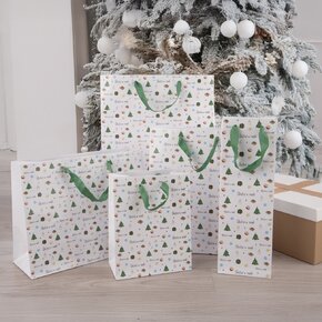 Dárková taška Šťastné a veselé 32,5x10x45,5 cm