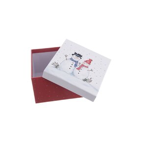 Dárková krabice SNĚHULÁK 15,5x15,5x10 cm