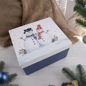 Dárková krabice SNĚHULÁK 21x18,5x11,5 cm