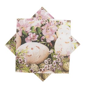 Servírovací ubrousky vejce a květy