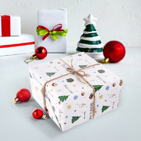 Vánoční balicí papír Šťastné a veselé 100x70 cm 2 ks