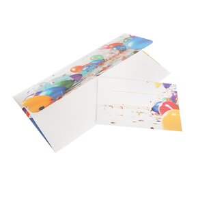 Papírová obálka balónky s vloženou kartičkou