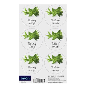 Samolepky na láhve Mátový sirup