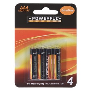 Alkalické baterie AAA 1,5 V 4 ks