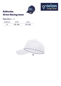Kšiltovka Orion RACING vel. S/M